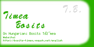 timea bosits business card